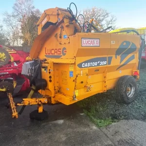 used lucas g caster 30r straw bedder for sale